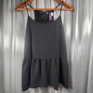 Alya Babydoll Spaghetti Strap Flowy Lace Up Back Tank Top